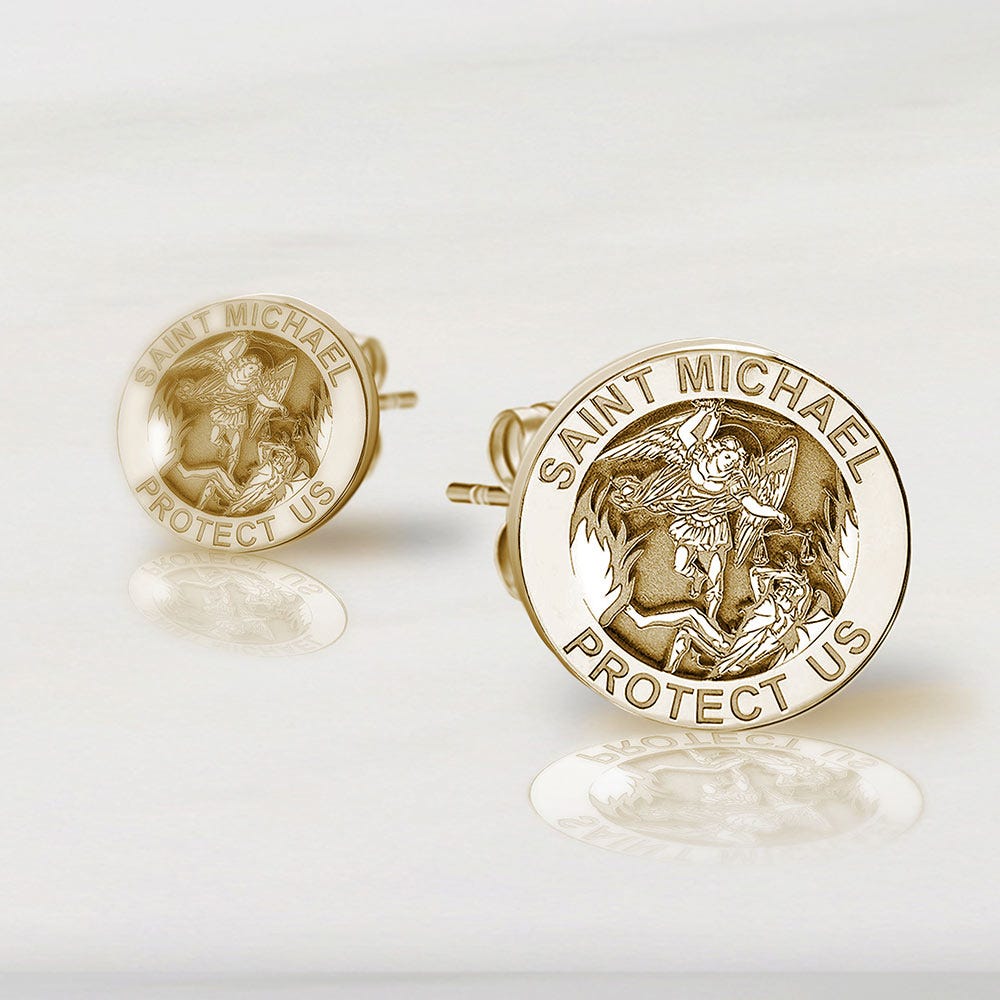 Saint Michael Protect Us Earrings