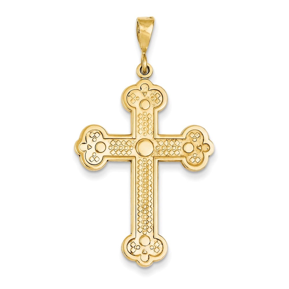 14K Budded Cross Pendant
