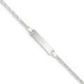 Custom Engraved Sterling Silver Children's Anchor Link ID Bracelet