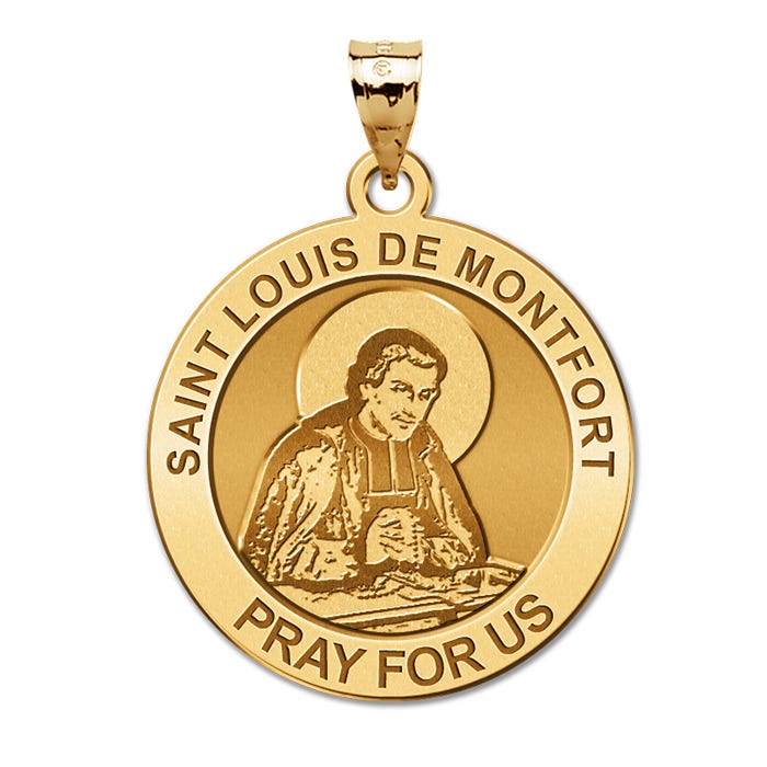 Saint Louis De Montfort Round Religious Medal
