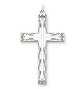 Sterling Silver Laser-Cut Cross Pendant