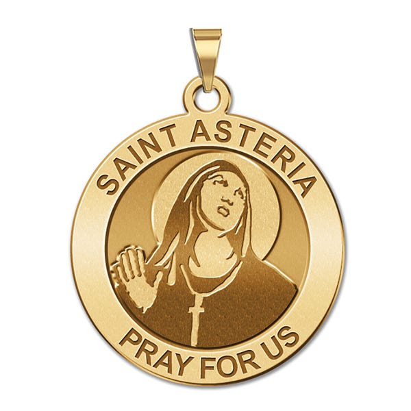 Saint Asteria Round Religious Medal