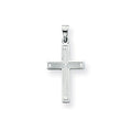 14K White Gold Cross Pendant