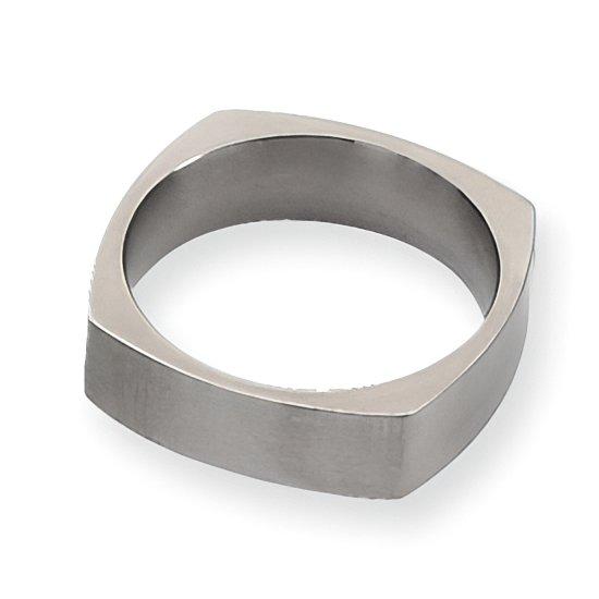Titanium Square Approx. 0.24 Inch Satin Wedding Band