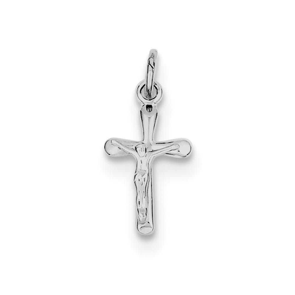 Rhodium Plated Crucifix Charm