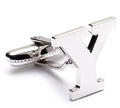 Genuine Sterling Silver Letter "Y" Cufflinks