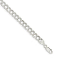 Sterling Silver Double Link Charm Bracelet With Lobster Clasp