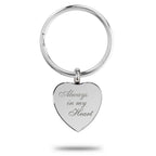 Heart Shape Always in My Heart Cremation and Ash Vessel Keychain