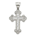 Cz Budded Cross Pendant
