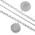 Double Sided Miraculous Medal Religious Anklet