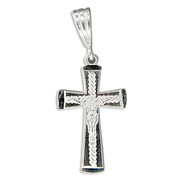 Crucifix Pendant In Silver Or Steel