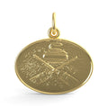 Curling Oval Disc Charm(3403)