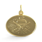 Curling Oval Disc Charm(3403)