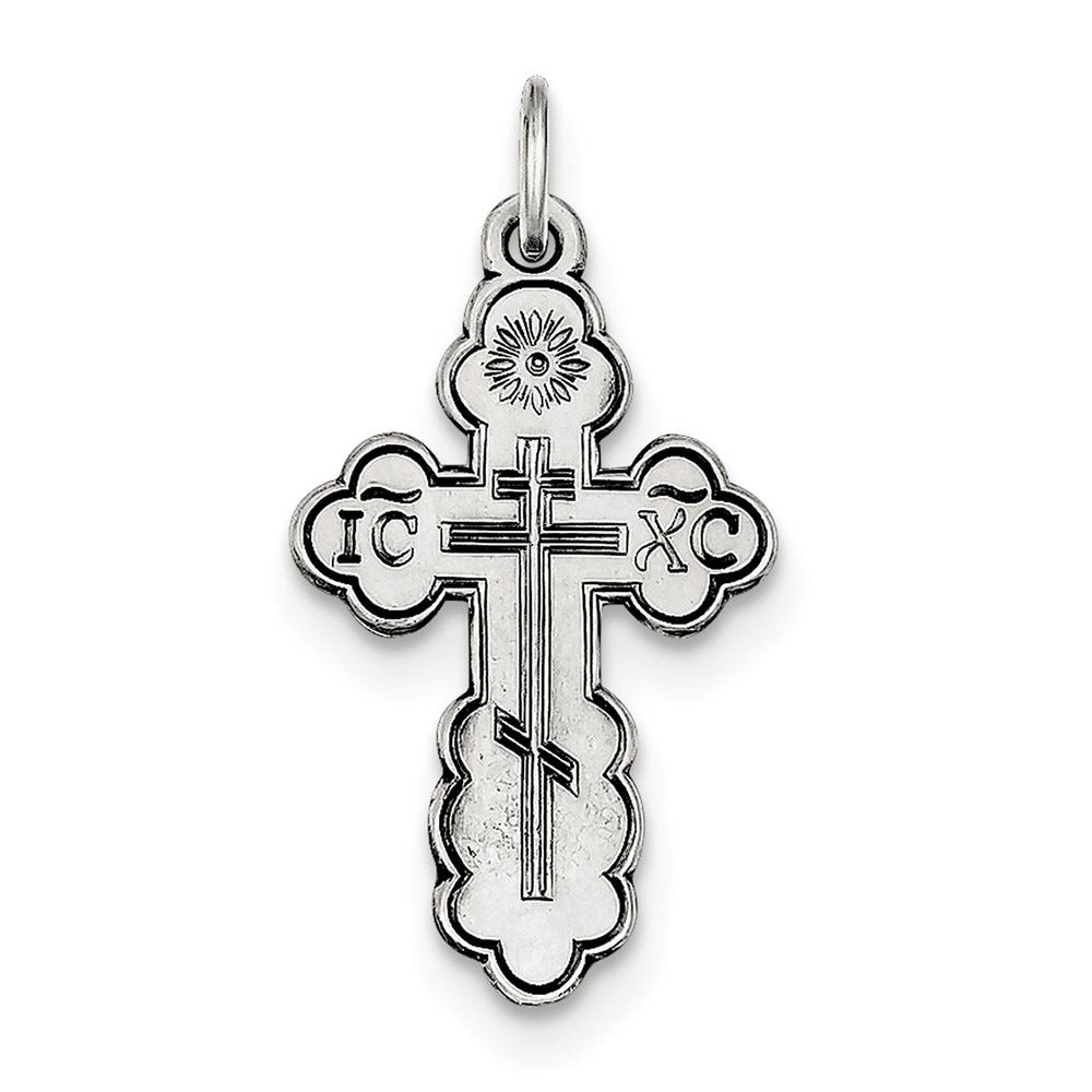 Sterling Silver Eastern Orthodox Cross Charm