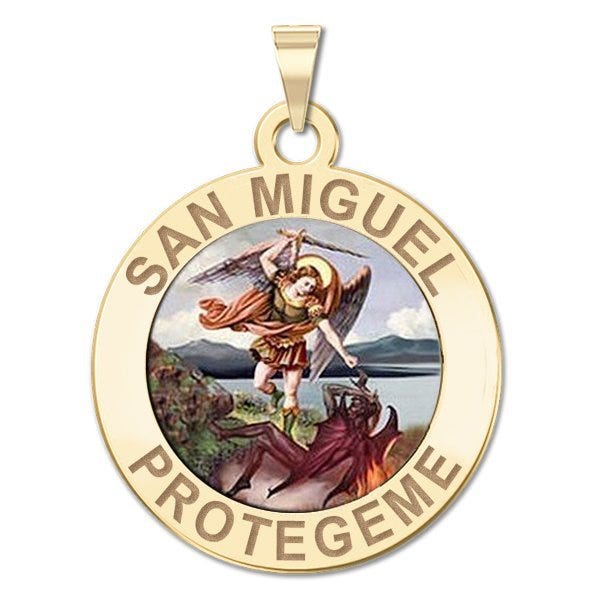 San Miguel Religious Round Color Medal