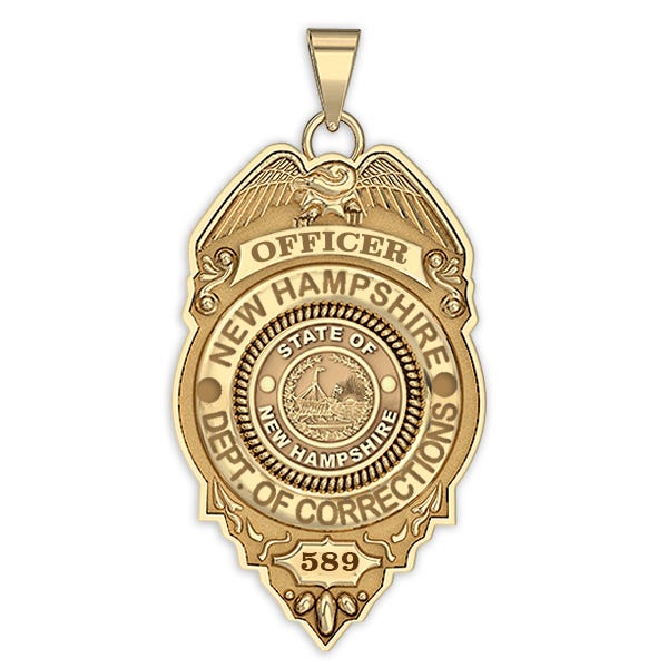 Personalized New Hampshire Departmet of Corrections Badge with Your Rank and Number