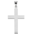 Engravable 14K White Gold Cross Pendant