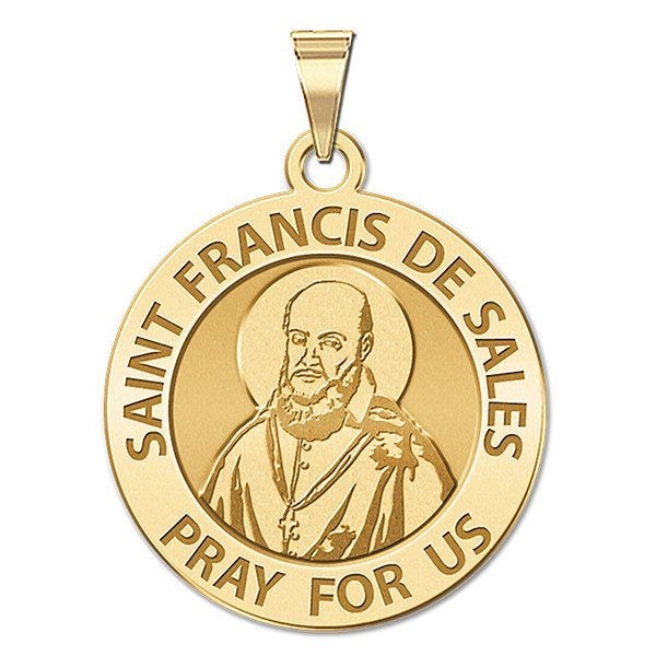 Saint Francis De Sales Round Religious Medal
