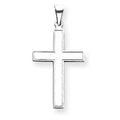 14K White Gold Florentine Cross Pendant