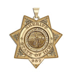 Personalized 7-Point Star Iowa Sheriff Badge with Number