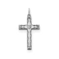 Laser Designed Heart Motif Cross Pendant