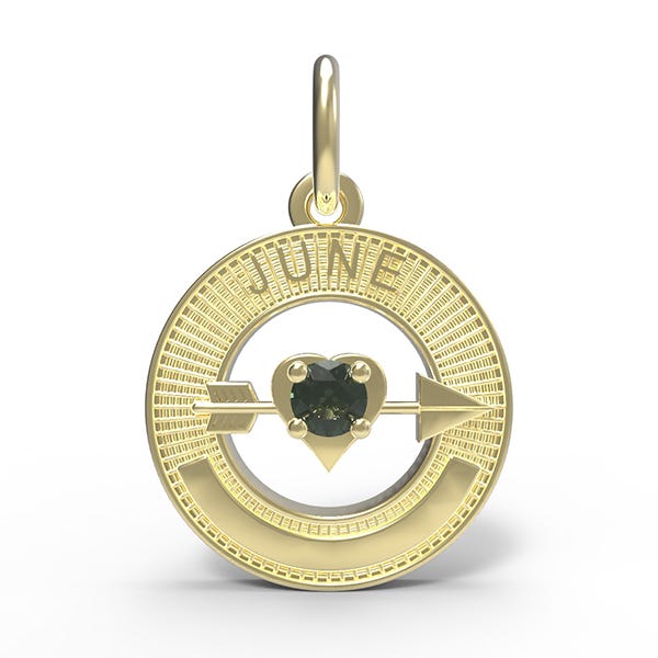 June Love Birthstone Charm