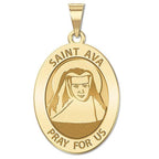 Saint Ava Oval Religious Medal - Oval