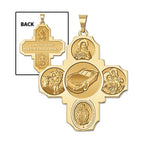 Four Way Cross - Car Racing Religious Medal