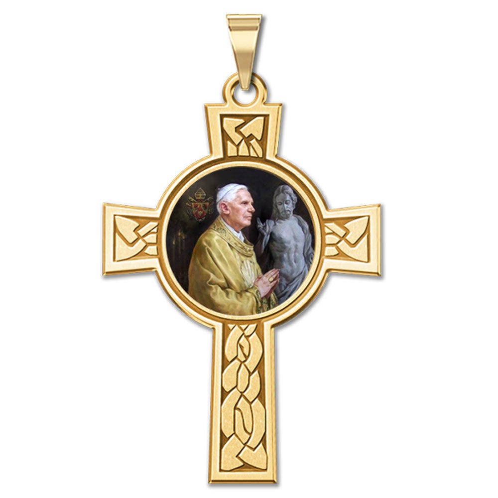 Pope Benedict Xvi Cross Religious Color Medal