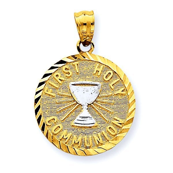 14K Two-Tone Communion Chalice Pendant