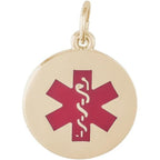 Medical Symbol-Red Paint Engravable