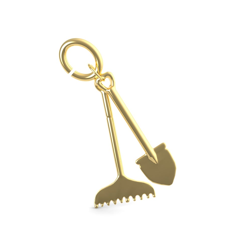 Rake &' Shovel Charm