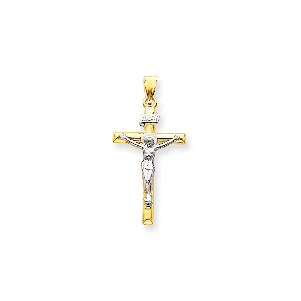 Two-Tone Inri Crucifix Pendant