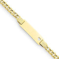 Custom Engraved 14K Gold Children's Curb Link ID Bracelet