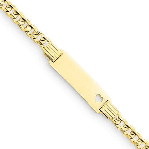 Custom Engraved 14K Gold Children's Curb Link ID Bracelet