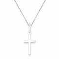Rhodium Plated Polished Latin Cross Pendant