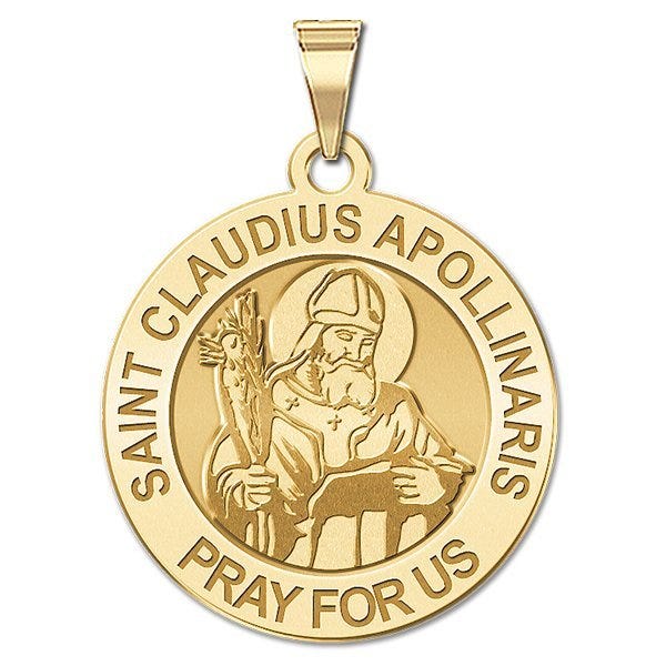 Saint Claudius Apollinaris Round Religious Medal