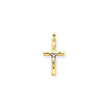Two Tone Inri Hollow Crucifix Pendant