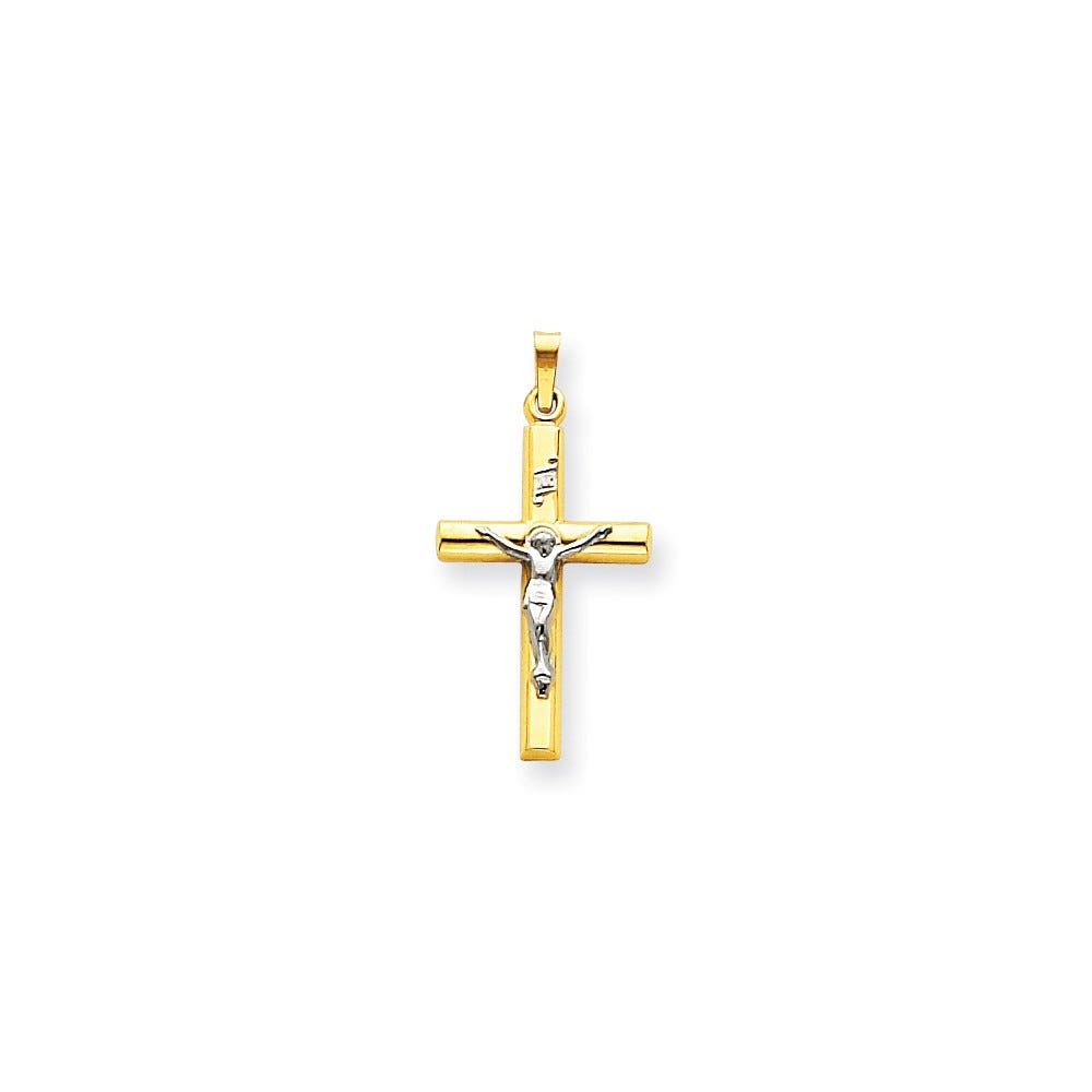 Two Tone Inri Hollow Crucifix Pendant
