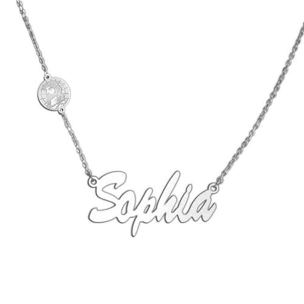 Sacred Heart of Jesus Custom Name Necklace