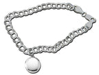 Sterling Silver Round Locket Bracelet