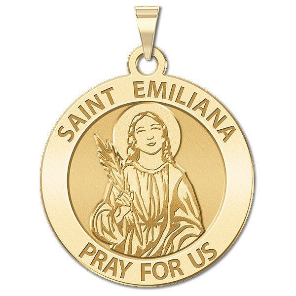Saint Emiliana Round Religious Medal