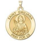 Saint Emiliana Round Religious Medal