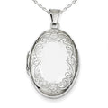 Floral Oval Photo Locket