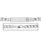 Sterling Silver Men's Curb Link Medical ID Bracelet