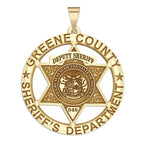 Personalized Round Missouri Sheriff Badge with Rank, Number & Dept.