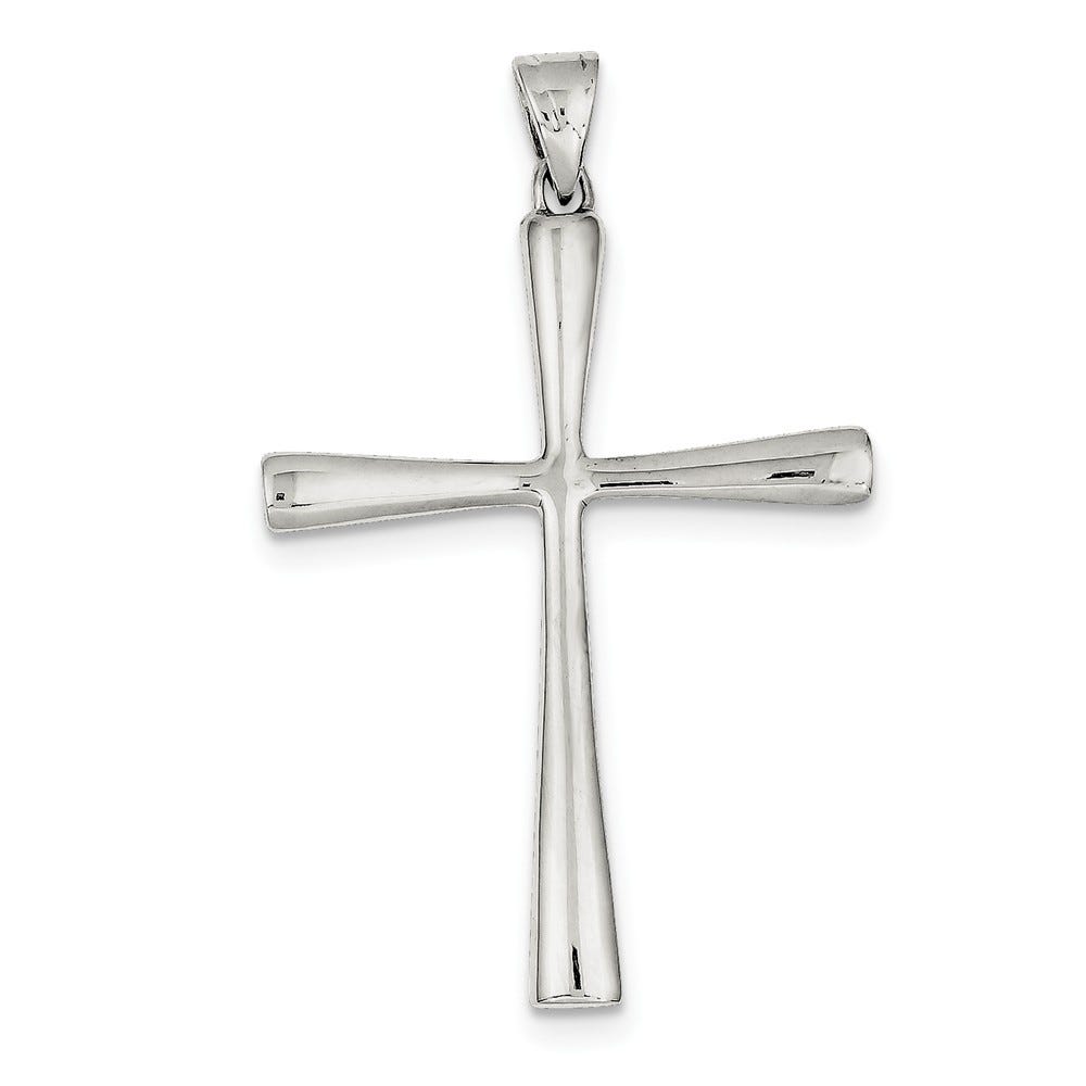 Solid Flared Cross Pendant