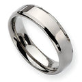 Titanium Beveled Edge Approx. 0.24 Inch Polished Band