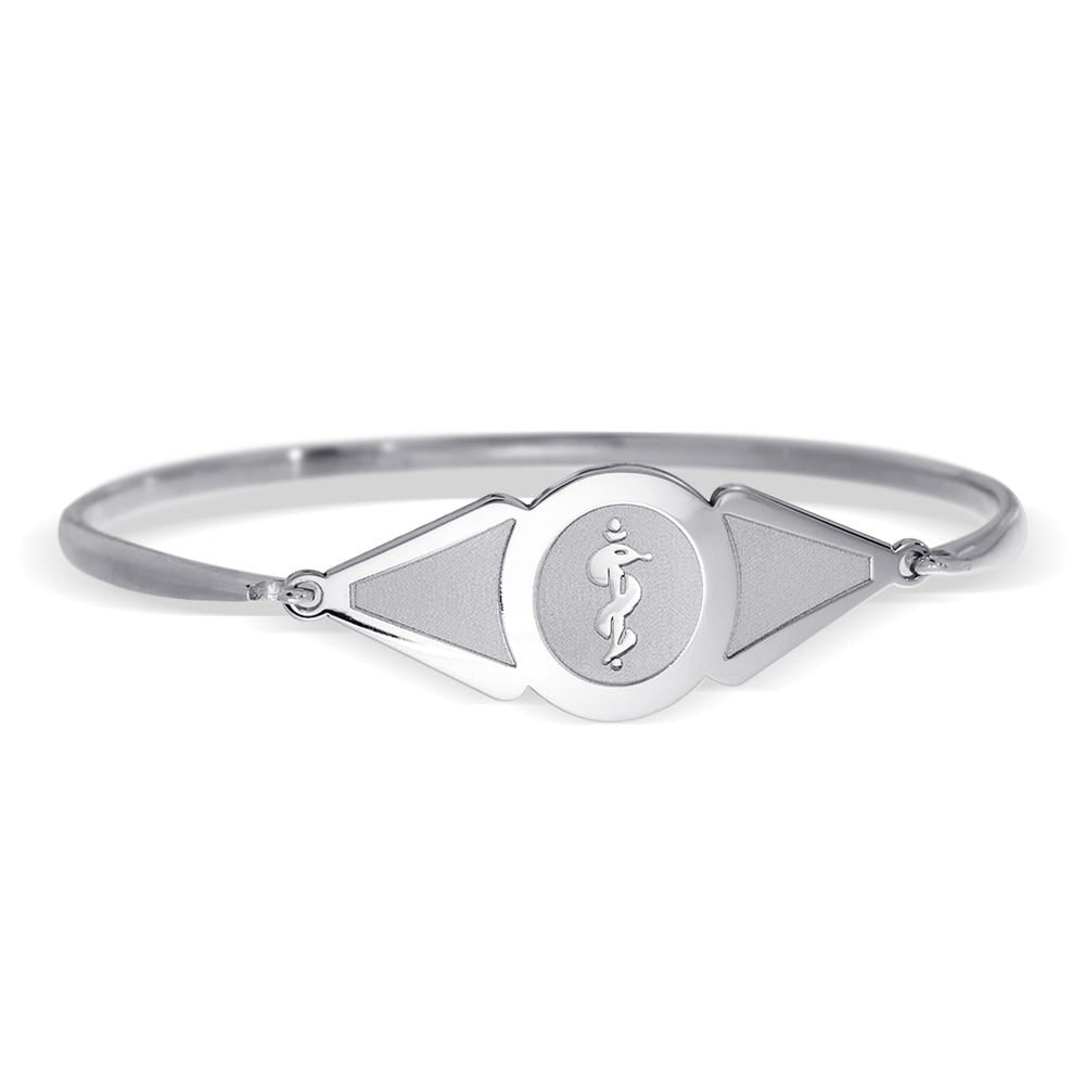 Sterling Silver Women's Medical Bangle Bracelet
