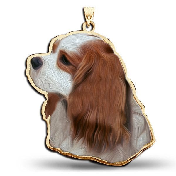Cavalier King Charles Spaniel Dog Portrait Charm or Pendant